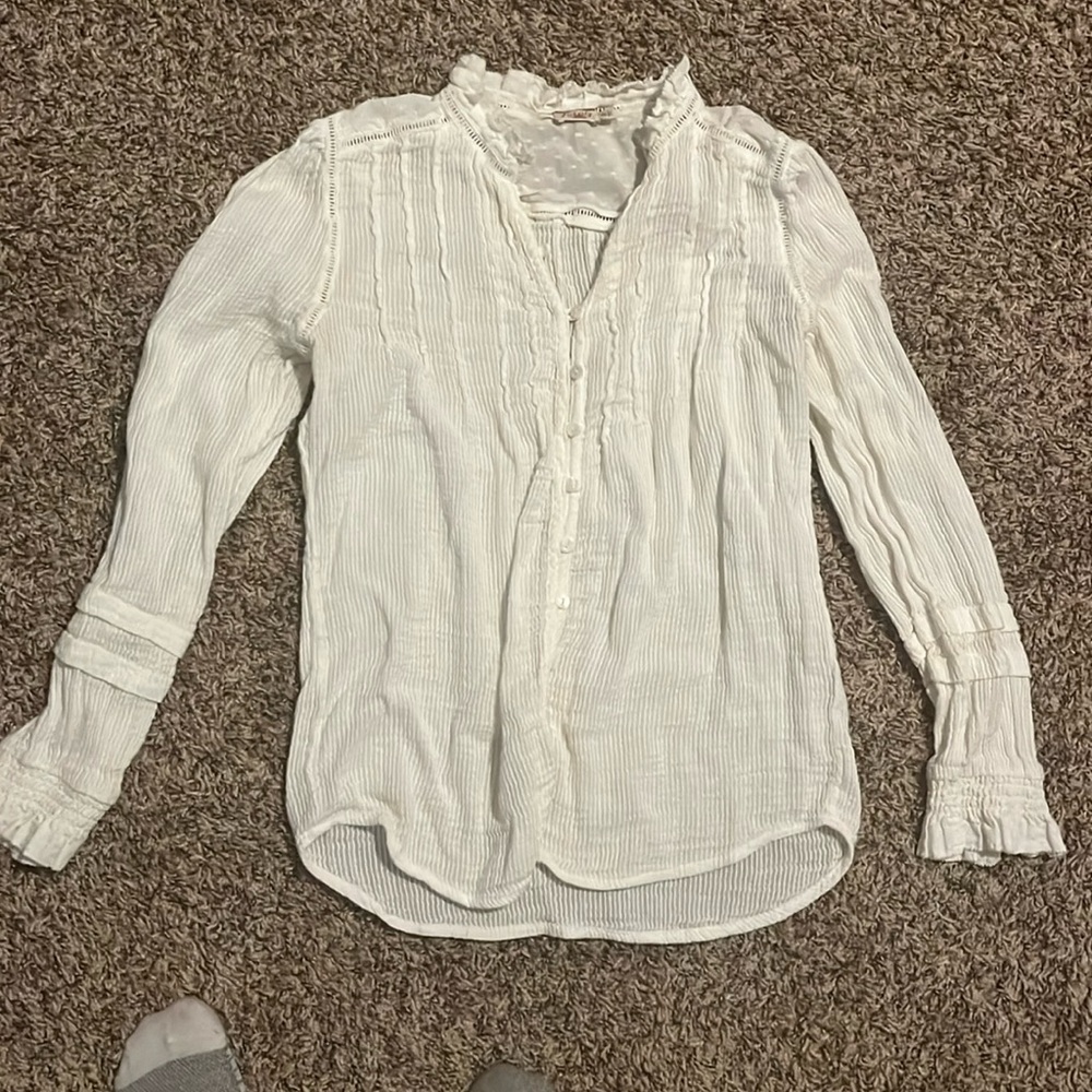 Faherty Cream white shirt XS